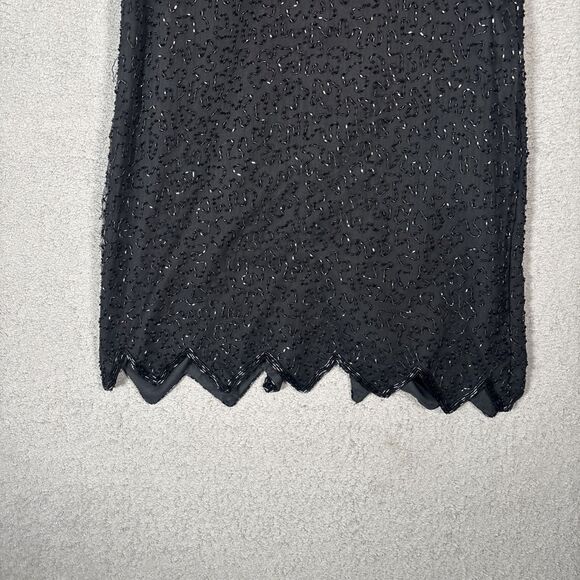 Laurence Kazar NY Size S‎ Silk Dress Sequins Art Deco Glam Hollywood Gatsby 20s - Picture 13 of 16